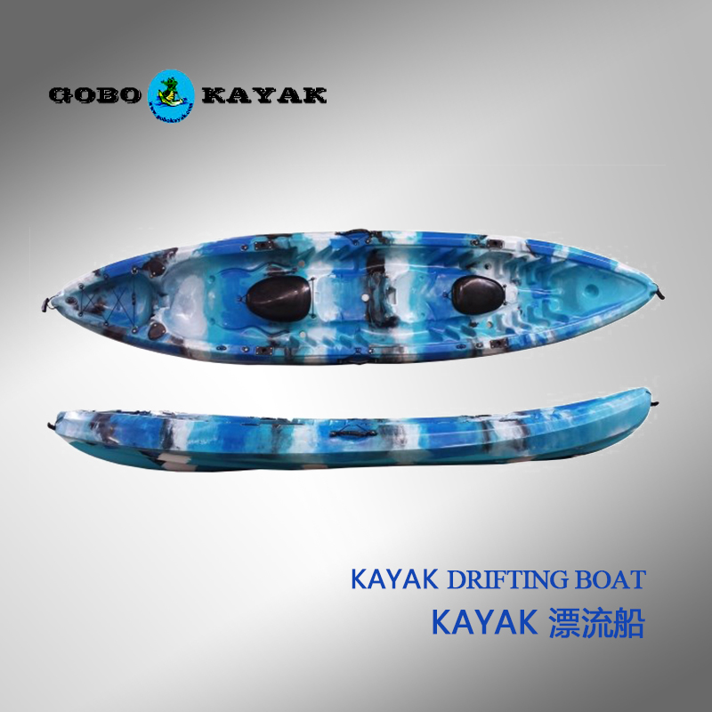 皮划艇3人平台舟KAYAK 漂流船艇钓鱼路亚户外休闲娱乐硬艇