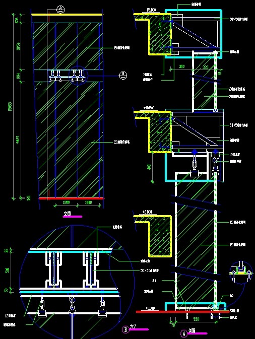 工装建筑设计玻璃幕墙防水结构100个做法节点详图大样图CAD施工图