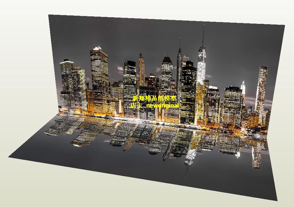 美国纽约夜景 高速公路 城市 道路 马路 建筑 车模 汽车场景模型