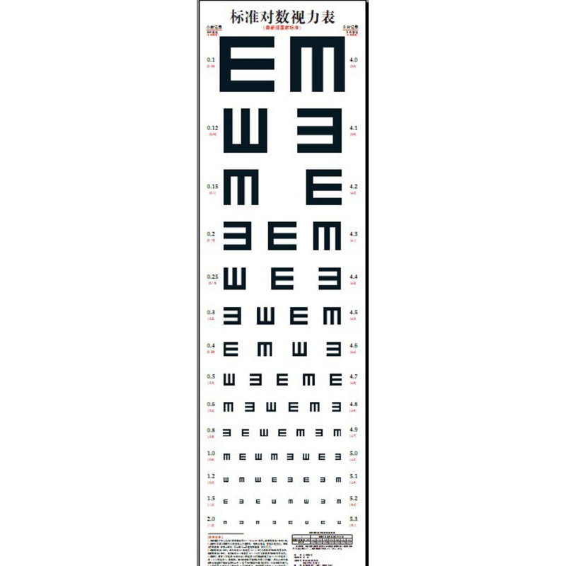 标准对数视力表 福建科学技术出版社 按国家标准编写 新版视力表 测量家用成人儿童学生近视眼检测对照墙贴E字视力表医药卫生