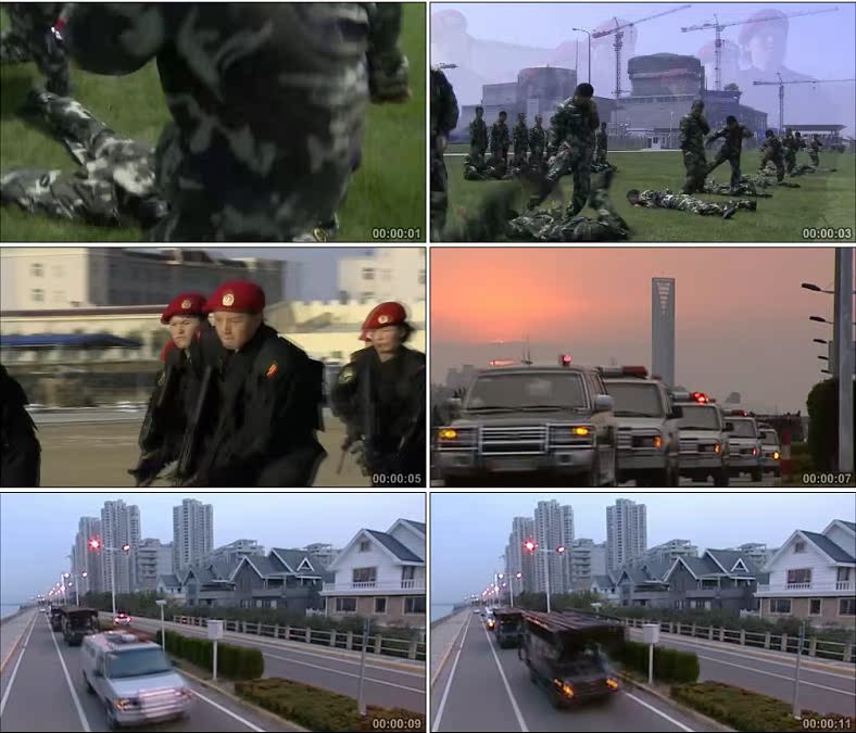 武装警察部队搏击训练出警/中国高清实拍视频素材
