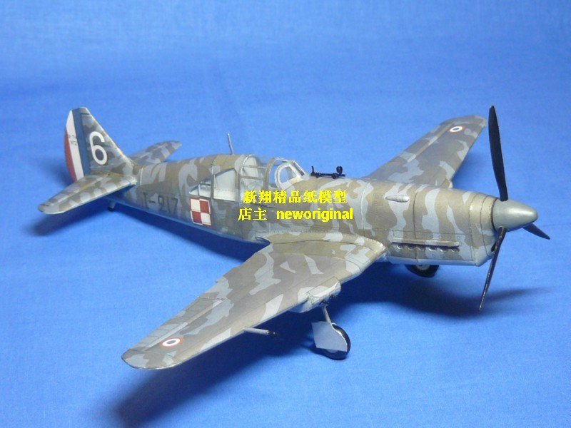 【新翔精品纸模型】二战法国CR 714战斗机战机模型