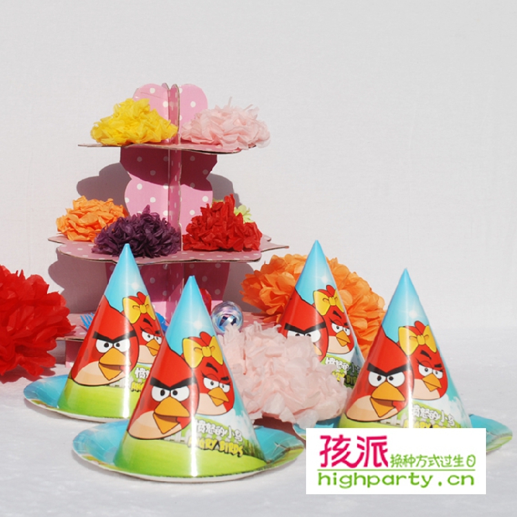愤怒的红色小鸟游戏主题生日餐具纸杯派对餐厅一次性蛋糕盘子拼图