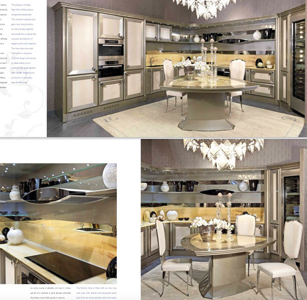 现代时尚奢华美式餐厅室内橱柜家具软装设计方案素材资料