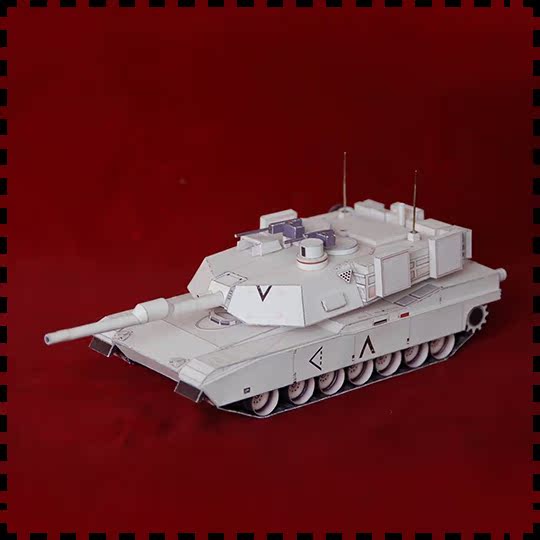 美国M1艾布拉姆斯主战坦克 纸模型 M1A2 M1A1 1比43手工DIY 拼装