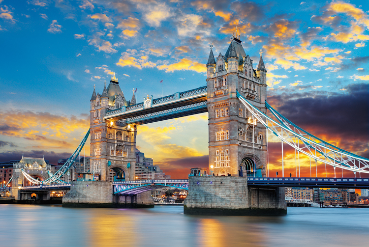 世界著名建筑景点拼图1000片木质万里长城伦敦塔桥比萨塔装饰画