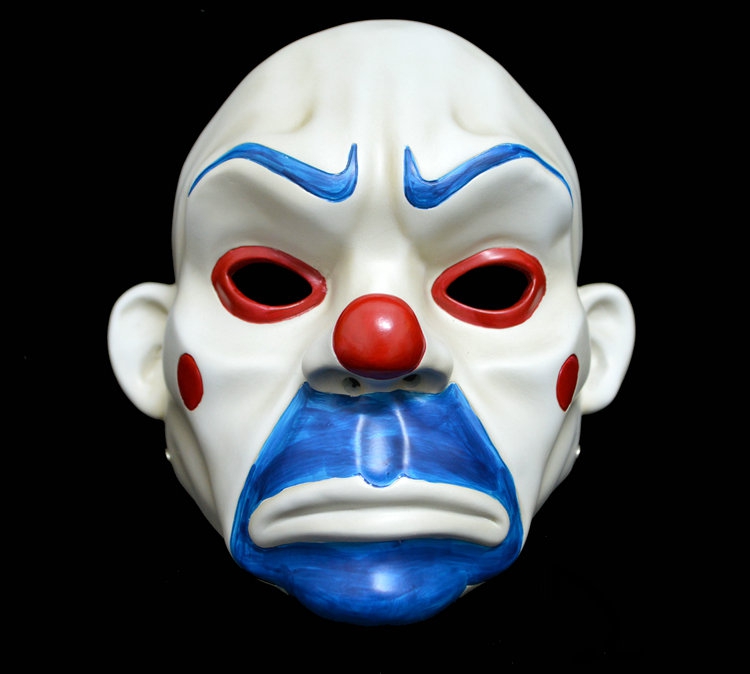 黑暗骑士影视面具蝙蝠小丑面具恐怖面具人物面具劫匪面具COS树脂