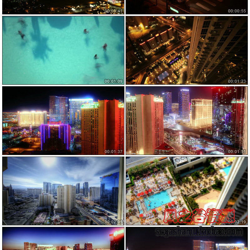 延时摄影24小时城市白天夜晚昼夜时间变化高楼夜景视频大屏幕素材