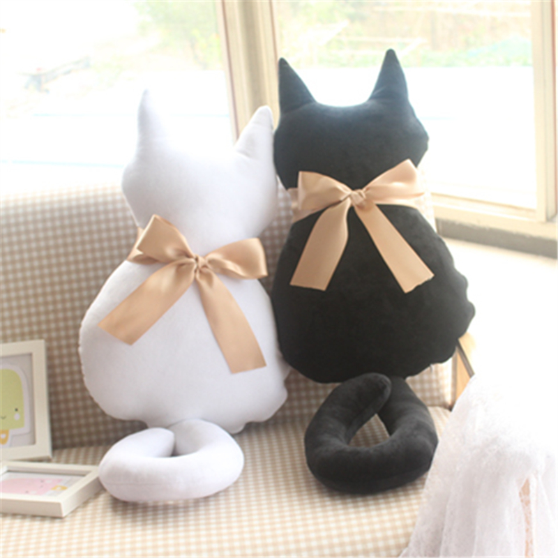 欢乐颂2曲筱绡王子文同款卡通黑色背影猫咪抱枕毛绒玩具公仔玩偶