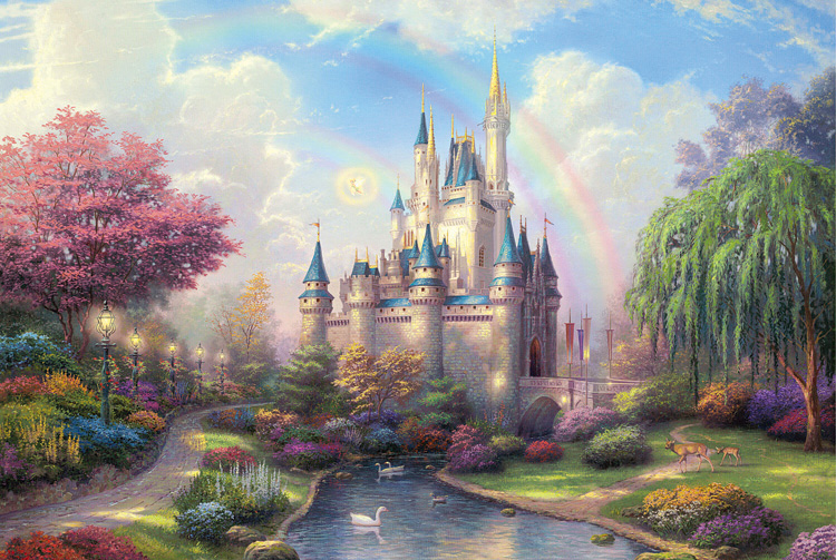 六一礼物夜光拼图1000片木质风景动漫儿童玩具梦幻城堡2021新款