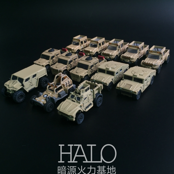 红海行动 1/64 成品合金军事模型 美军 MATV/MRAP 悍马越野装甲车