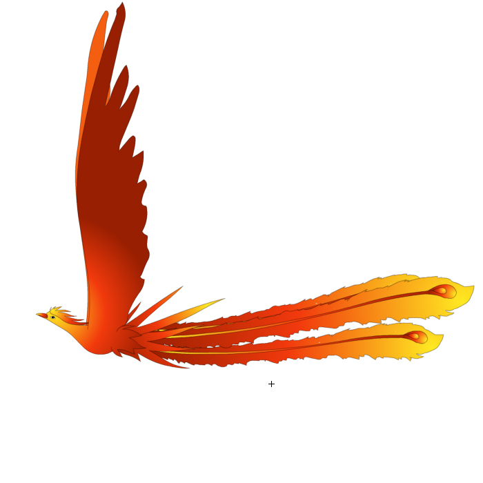 侧面飞翔的鸟类飞行动作凤凰飞手绘逐帧动画flash源文件