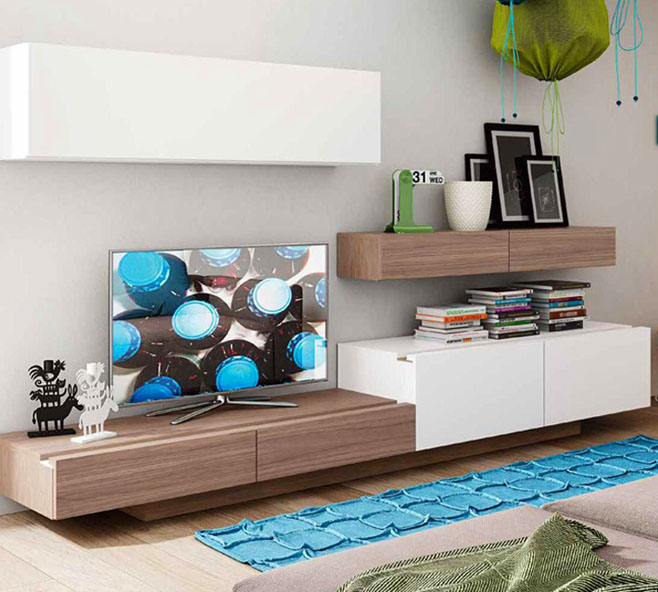 现代美式板式室内组合电视墙书柜家具软装设计素材资料