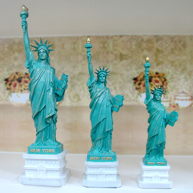 自由女神像筑雕塑模型树脂工艺品摆件欧式客厅书房办公室软装饰品