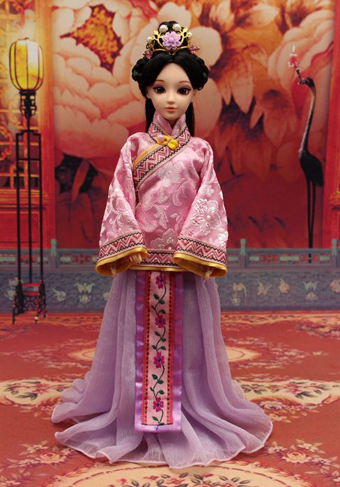 中国古装娃娃衣服秀禾服 清宫清朝服饰 六分娃娃穿 只是衣服