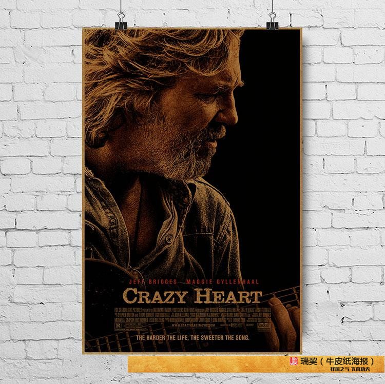电影海报装饰画 疯狂的心crazy heart 杰夫布里吉斯 Jeff Bridges