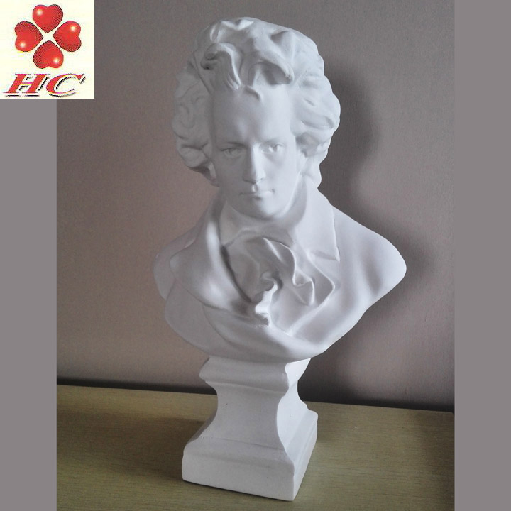 包不破损欧式钢琴摆件树脂仿石膏贝多芬胸像34cm高音乐家头像雕像