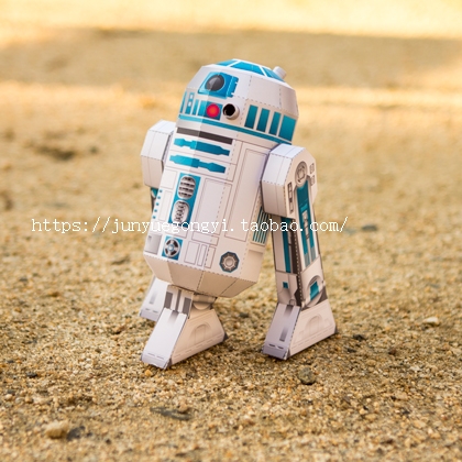 满48包邮星球大战机器人R2-D2简易版3D纸模型手工劳动DIY非成品