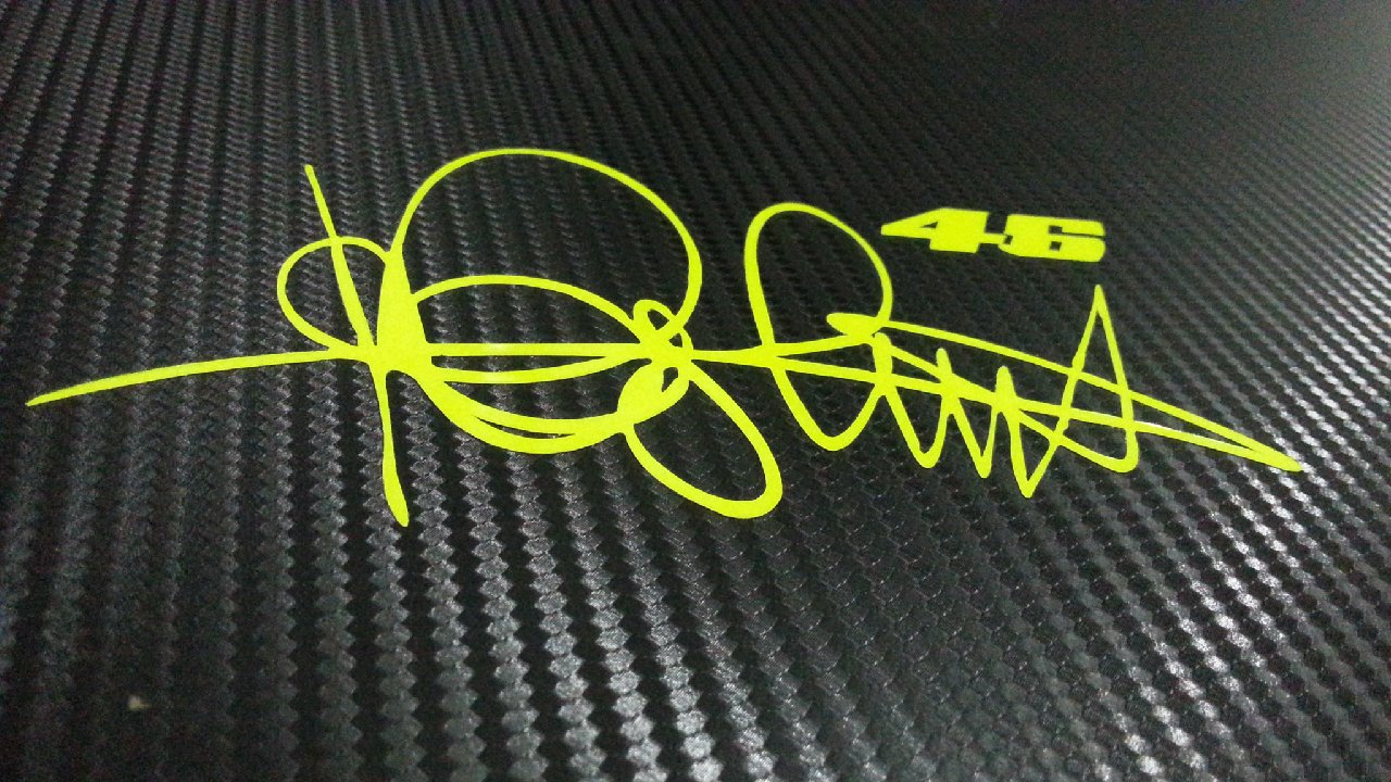 YAMAHA/VR46罗西签名/摩托车荧光贴反光贴/车迷贴纸贴花