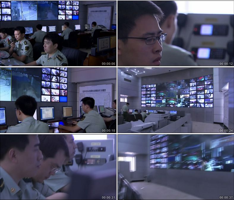 武装警察部队公安内部通讯网络信息化操作中国高清实拍视频素材