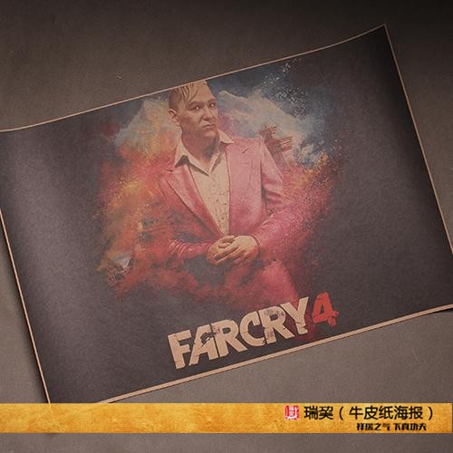 孤岛惊魂4海报farcry4游戏角色酒吧轰趴馆Ajay Ghale网吧宣传挂图