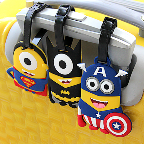 韩国创意可爱卡通硅胶乘务员行李牌标签登机牌旅行箱吊牌托运挂牌