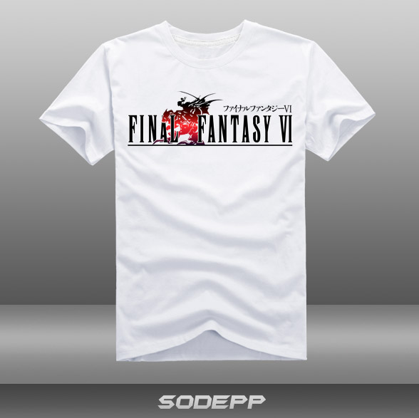 【SODEPP】最终幻想6标题角色扮演FF游戏T恤衫全棉短袖圆领