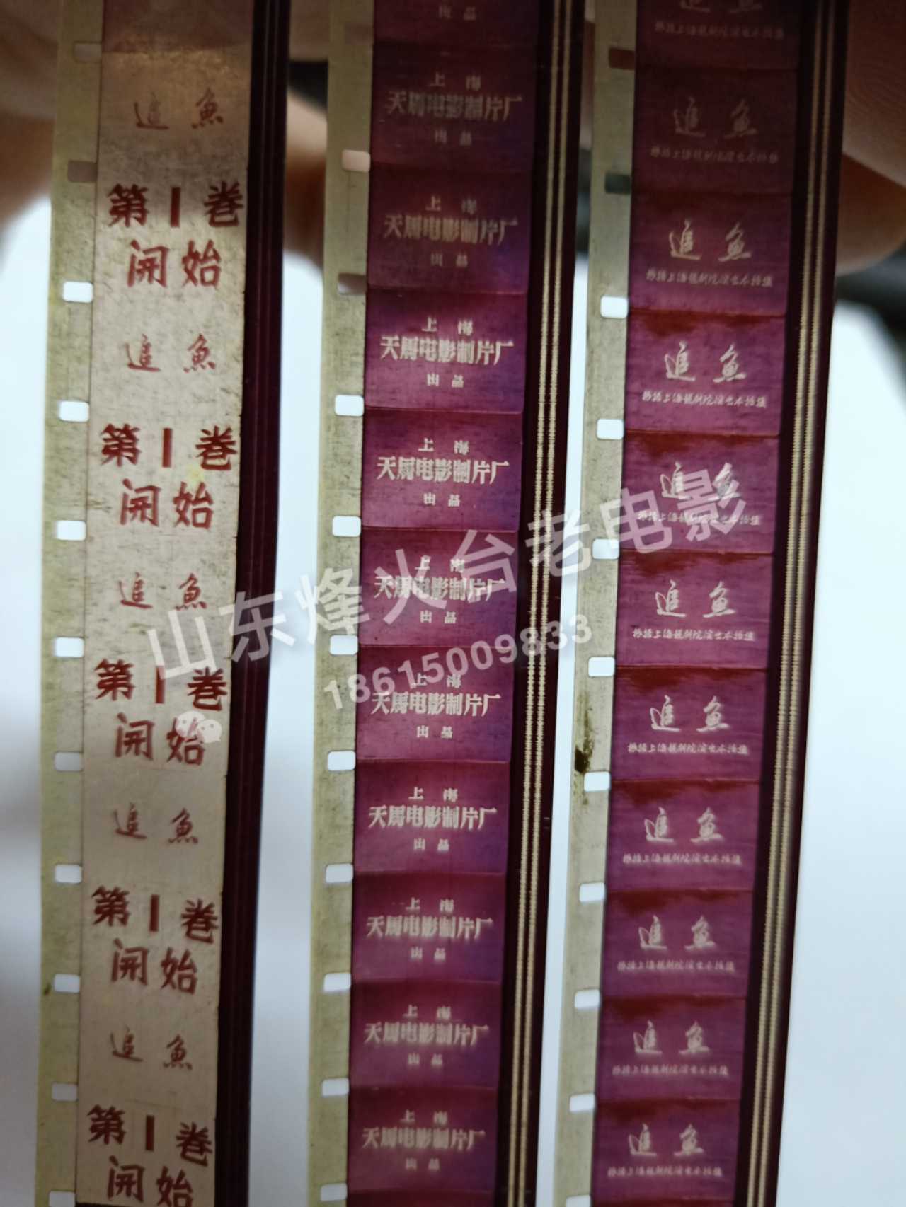 16毫米老电影机胶片，经典越剧拷贝《追鱼》原护 红 干燥