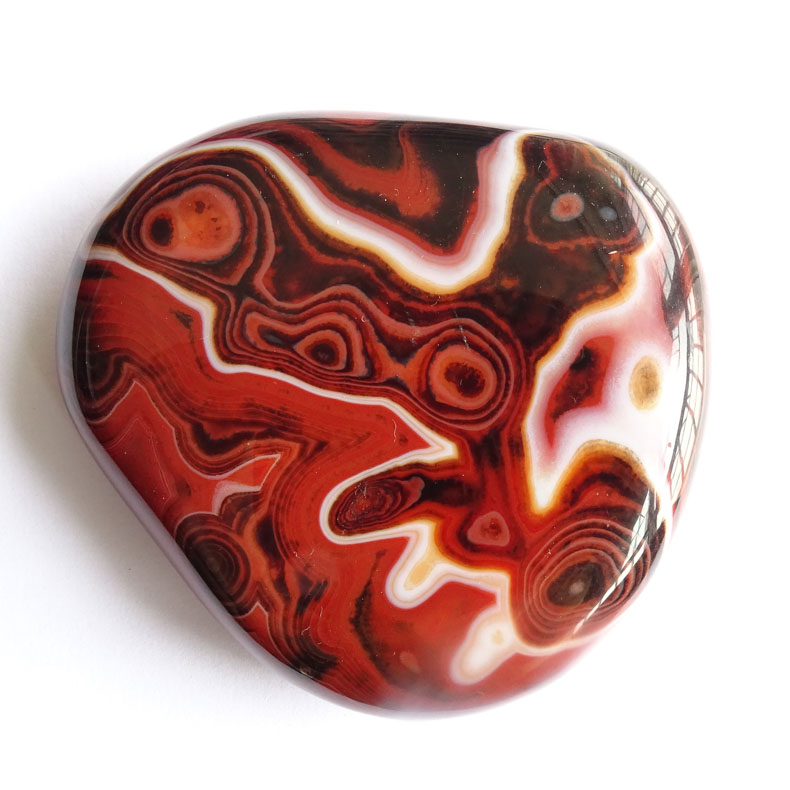 水玉冰魄天然缠丝玛瑙原石把玩 红缟玛瑙手把件 象形奇石 实物