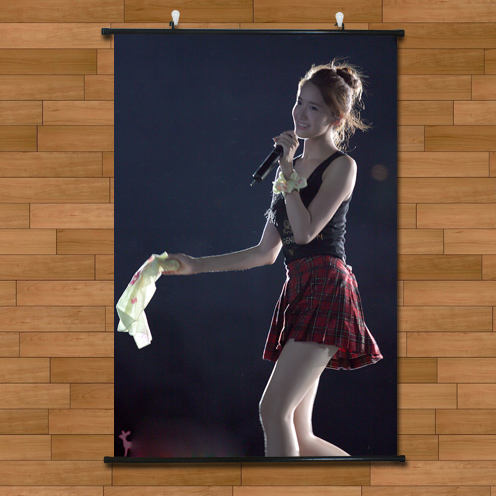 韩国少女时代林允儿演唱会诱惑短裙海报挂画有框画客厅装饰画壁画