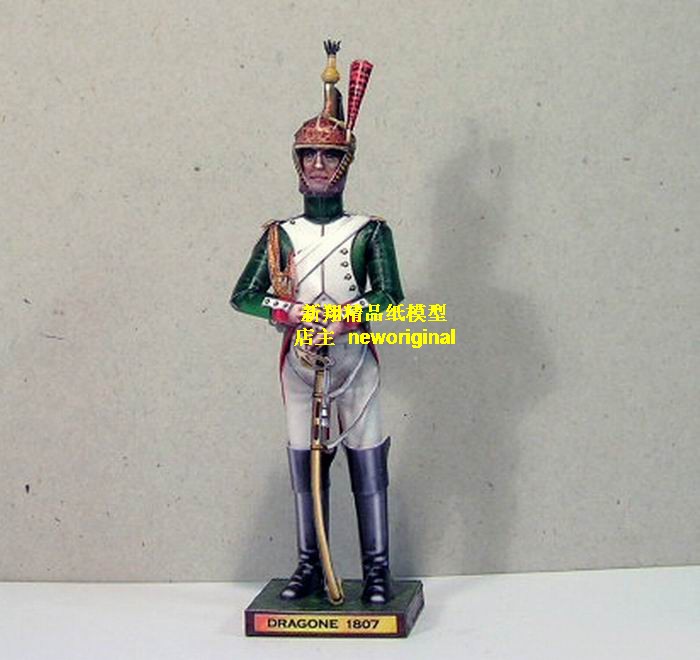 法国皇帝拿破仑龙骑士士兵  兵人模型