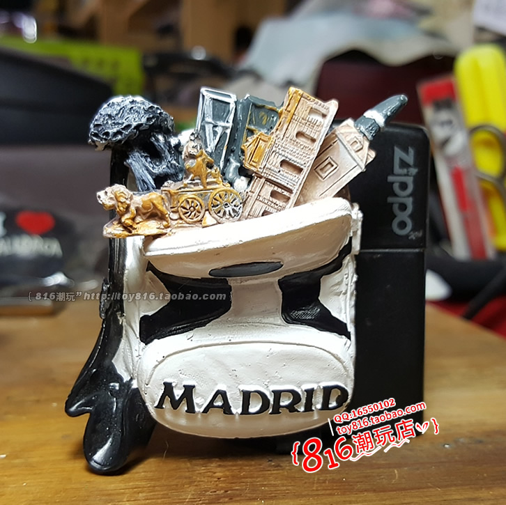 西班牙马德里Madrid著名景点 旅行背包造型冰箱贴 世界旅游纪念