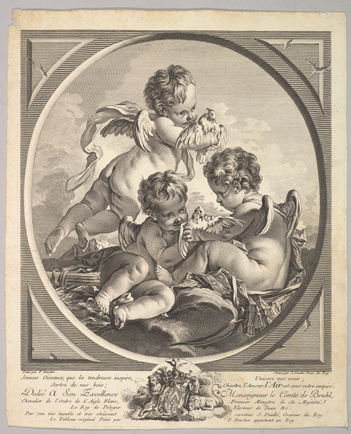 18世纪法国画家复古版画小天使丘比特插图手绘搞复古素材70P 600M