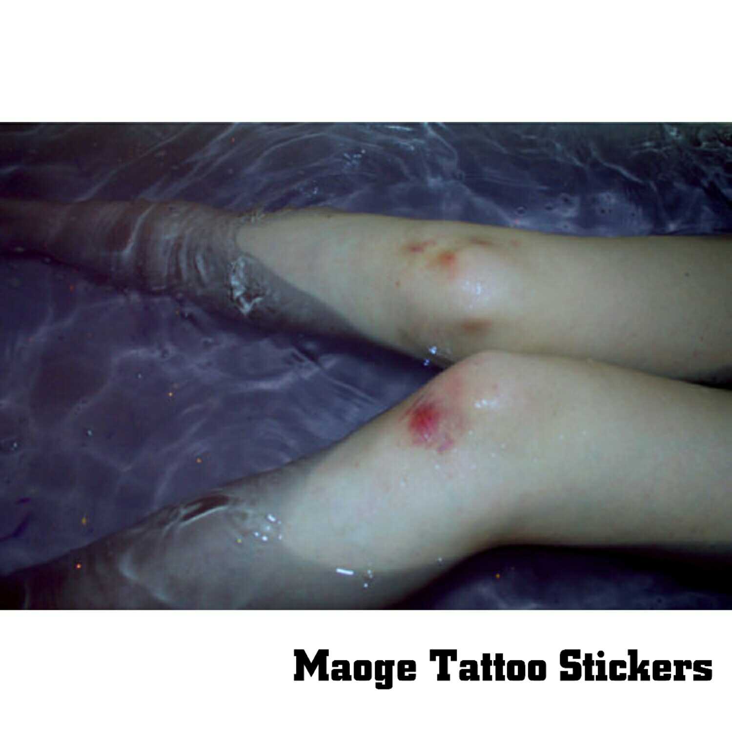 MG纹身贴-/伤痕/淤血/仿真伤口纹身贴纸/博同情/装可怜/伤口图案