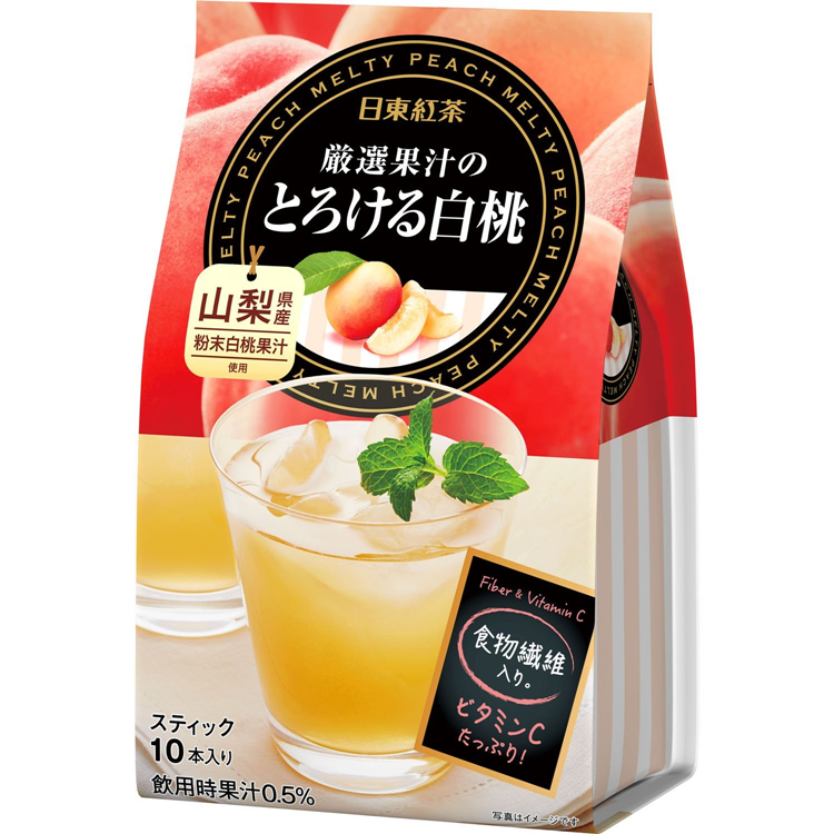 日本代购进口速溶日东红茶白桃红茶山梨县产严选白桃水蜜桃红茶