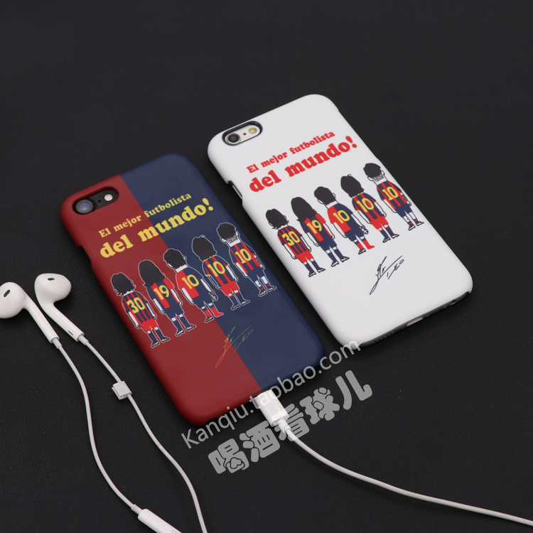 梅西职业生涯球衣卡通适用于苹果iPhone13ProMax12XR11Plus手机壳