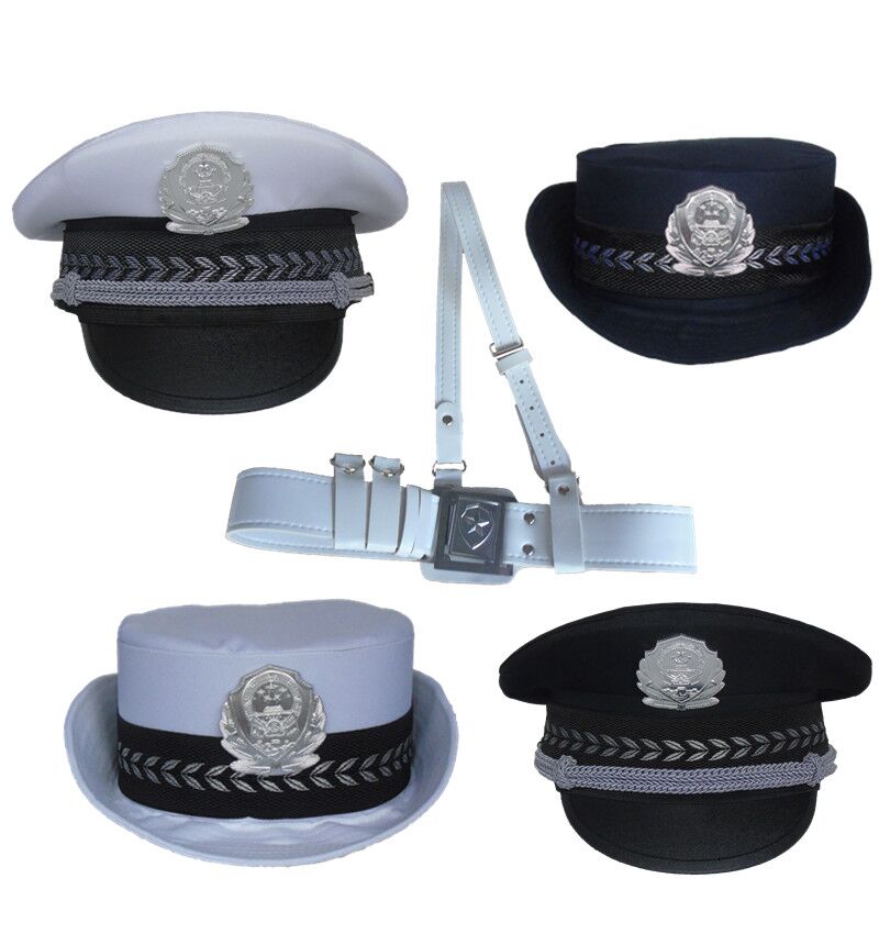 儿童警察帽子小孩交警帽青少年表演帽幼儿园保安帽子角色扮演帽子