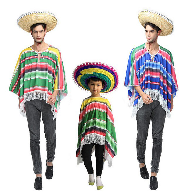 墨西哥风情儿童派对演出走秀披风 特色民族服装Mexican Poncho