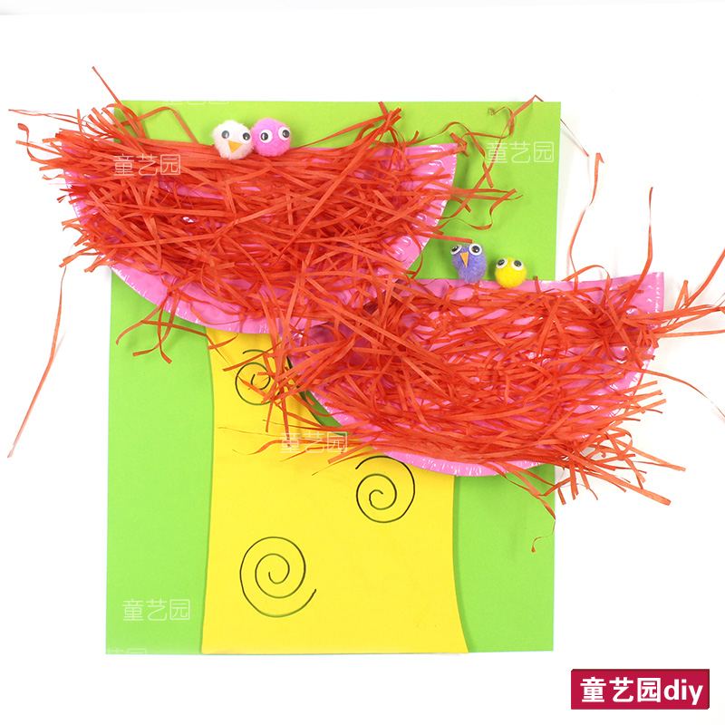 开学春天里礼品小鸟温暖的家园幼儿园手工diy制作材料包益智玩具