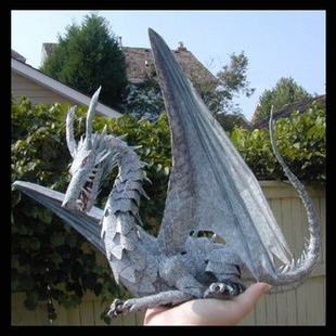 儿童手工折纸DIY拼装立体纸质模型制作西方神话动物飞龙地海战记