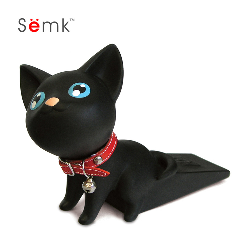semk正品卡通小猫咪创意门挡门塞防夹手 可爱家居桌面摆件装饰品