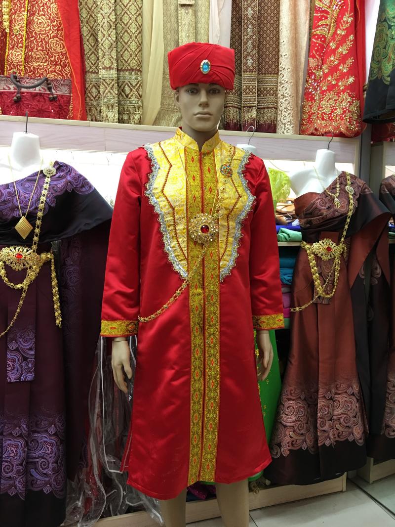 印度传统服装男立领长袖长衫长袍含包头舞台演出影楼拍照年会服装