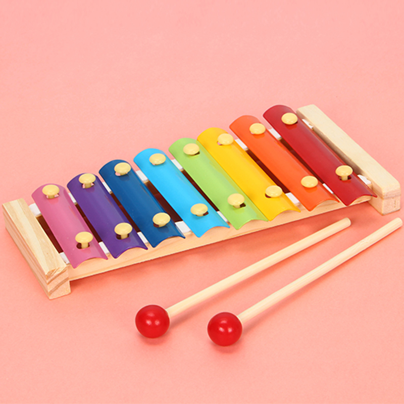 儿童木制八音手敲琴音乐敲打玩具琴木琴男孩女孩早教音乐玩具
