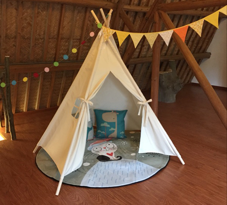 印第安儿童棉麻布室内帐篷儿童游戏小屋子影楼儿童摄影道具小帐篷