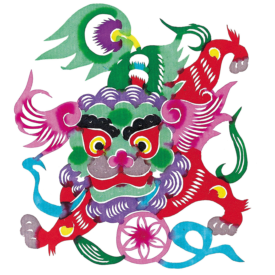 中式传统吉祥如意彩色剪纸年画纹样图案设计剪纸参考排版装帧素材
