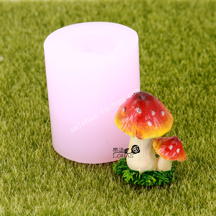 尖顶蘑菇 立体巧克力 朱古力 插件 翻糖 盘饰 滴胶树脂 硅胶模具