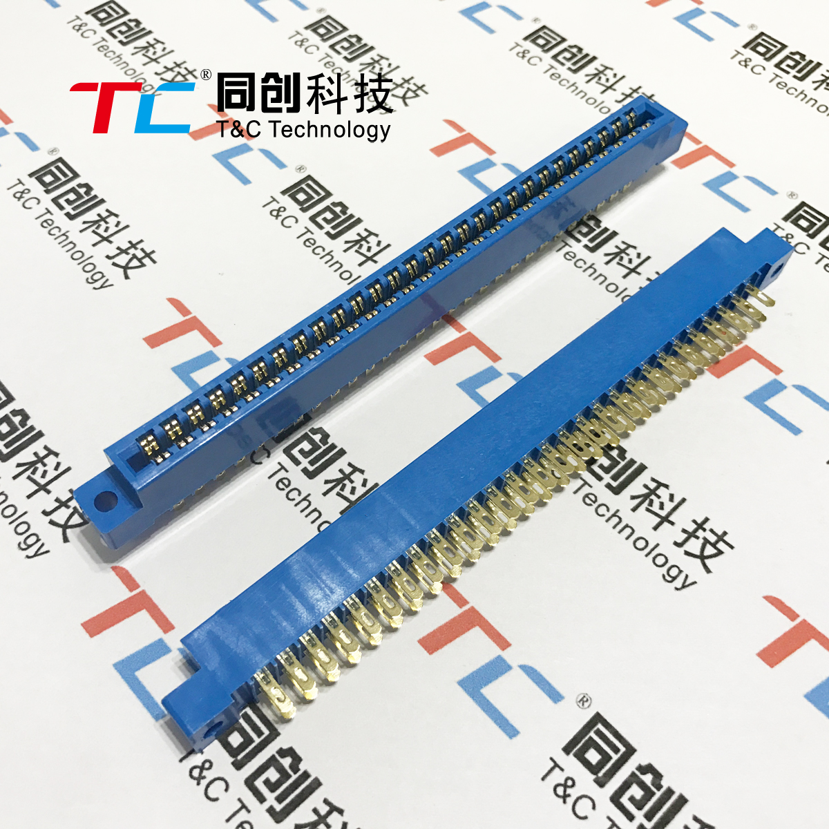 同创科技 805型 3.96mm 48P 金手指 PCB板插槽插座 焊线式镀金针