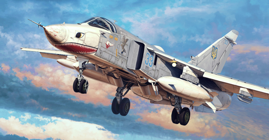 小号手 01672 拼装模型 1/72俄罗斯苏-24MR“击剑手”E战术轰炸机