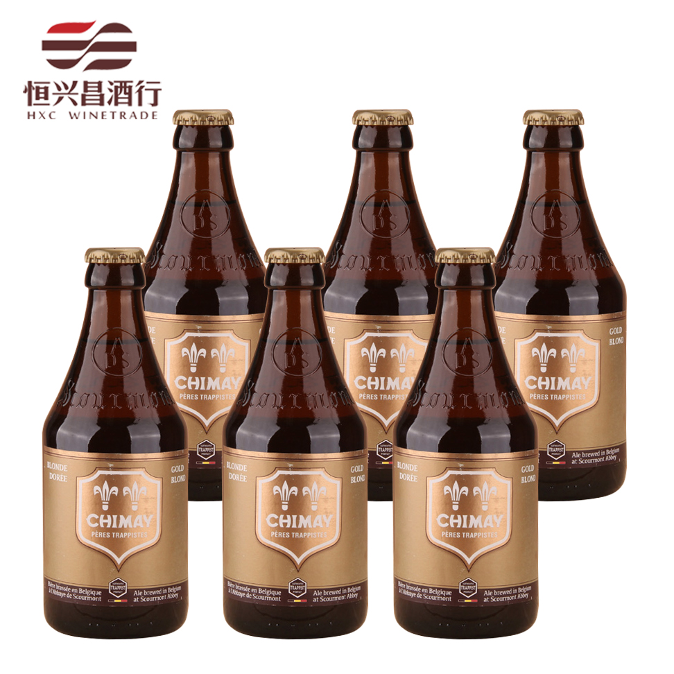 6瓶 修道院啤酒 CHIMAY智美金帽啤酒 330ml 比利时进口精酿啤酒