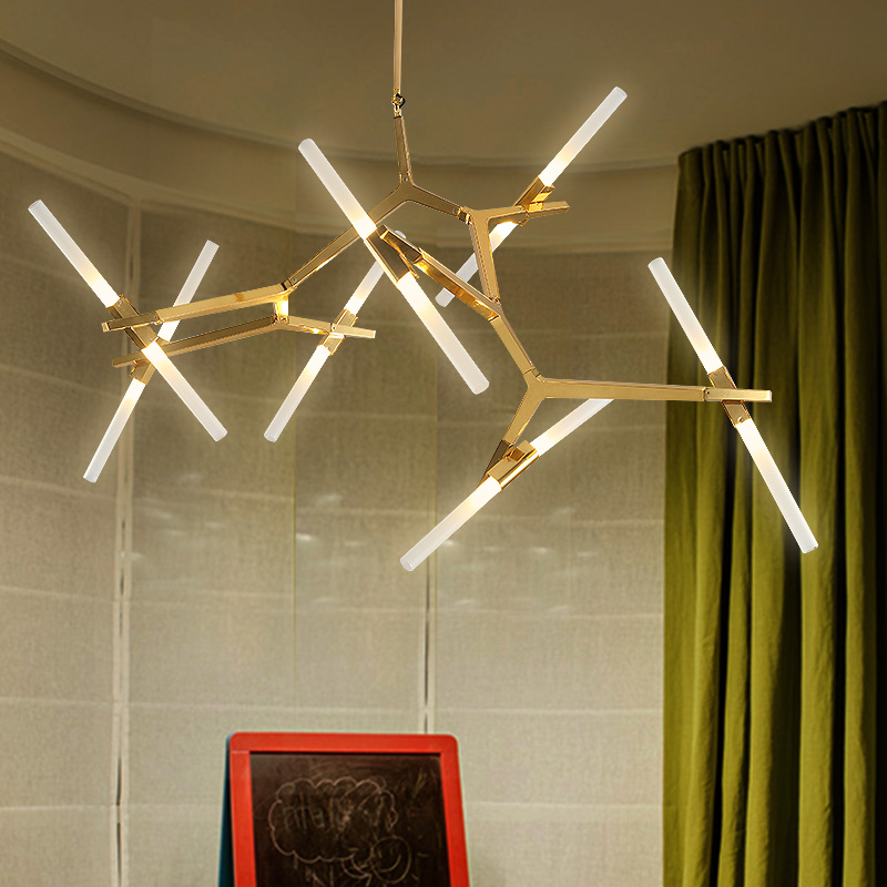 北欧树枝灯后现代风格创意个性客厅卧室餐厅灯设计师人字树杈吊灯